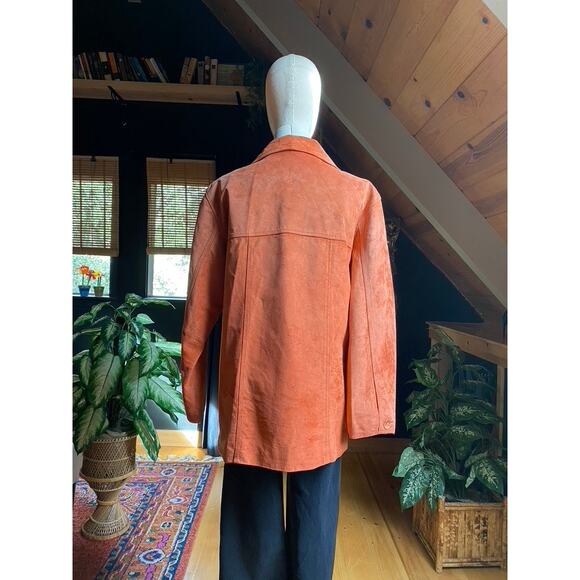 Orange Suede Jacket 90s - Picture 2 of 7